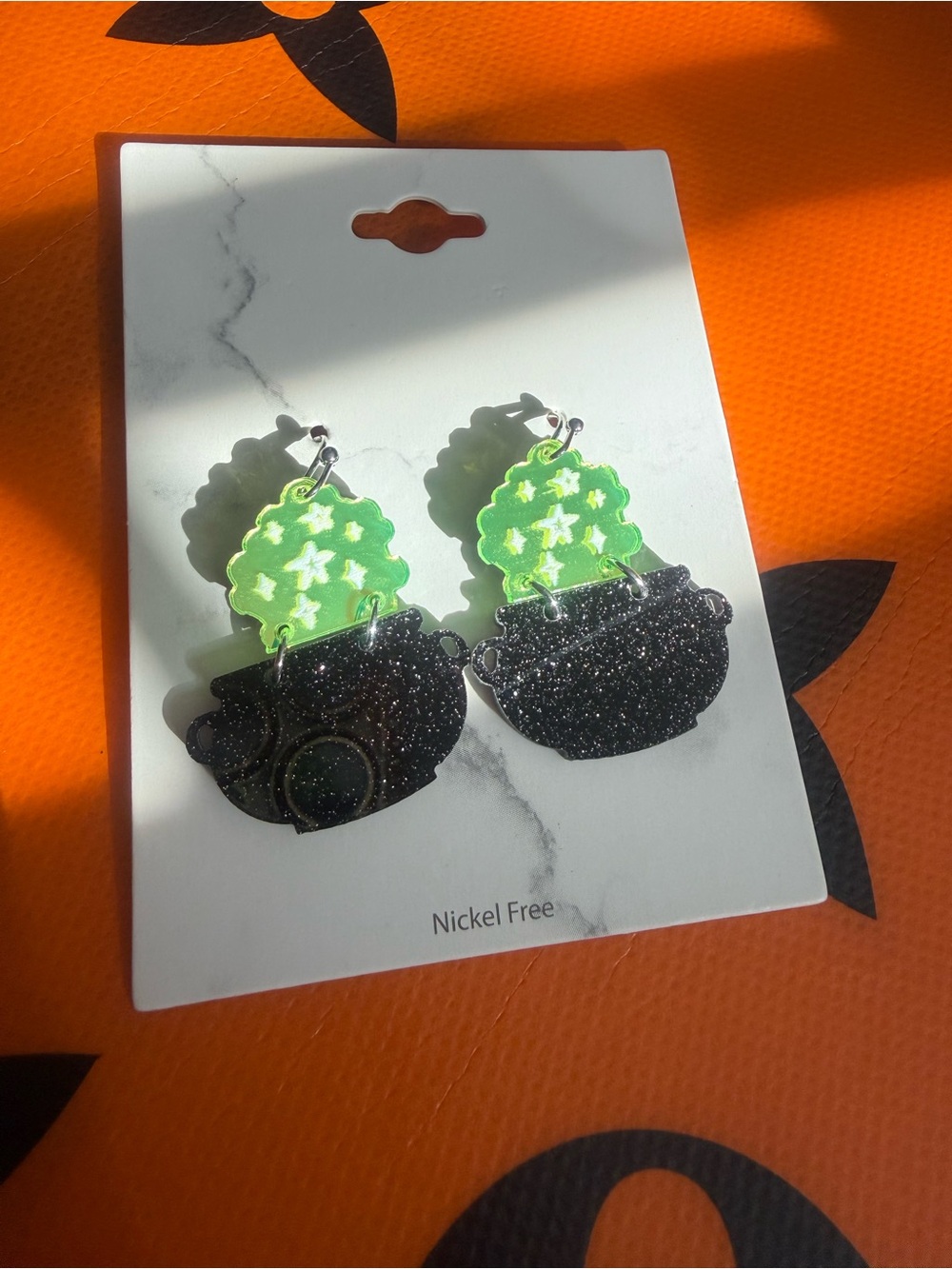 Target Halloween Green & Dangle Earrings - Picture 2 of 3